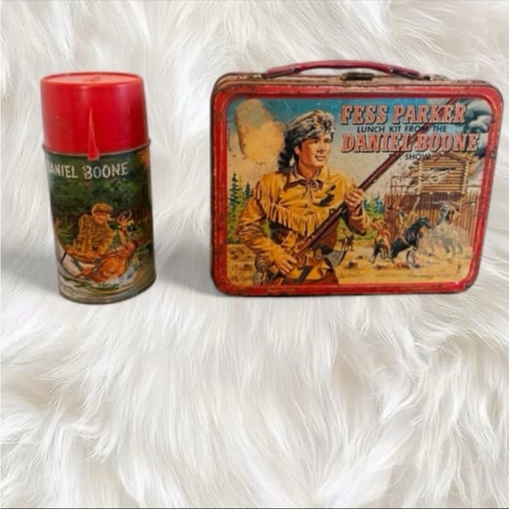 Vintage 1965 Fess Parker Lunch Kit From The Daniel Boone T.V. Show With Thermos